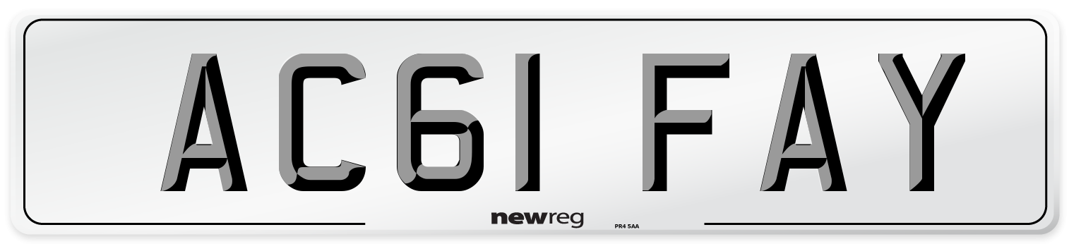 AC61 FAY Number Plate from New Reg